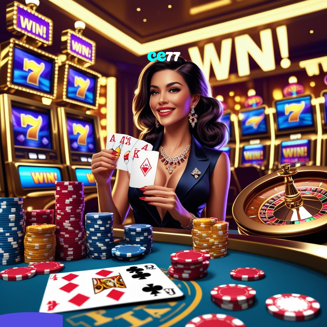 CC77：Jogue blackjack, slots e aposte ao vivo no futebol, tudo no mesmo cassino!